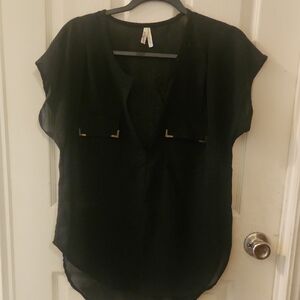 Live 4 Truth Black Sheer Blouse